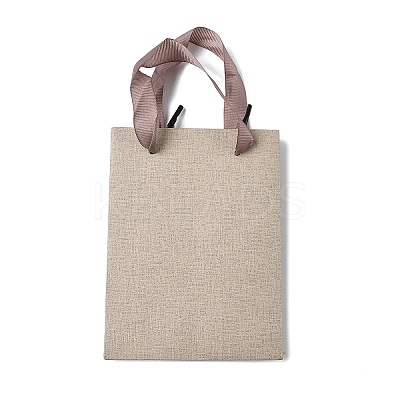 Paper Gift Tote Bags with Nylon Ribbon Handles LS-ABAG-G018-01B-1