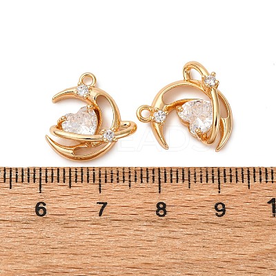 Brass Micro Pave Cubic Zirconia Pendants KK-Z112-21G-1