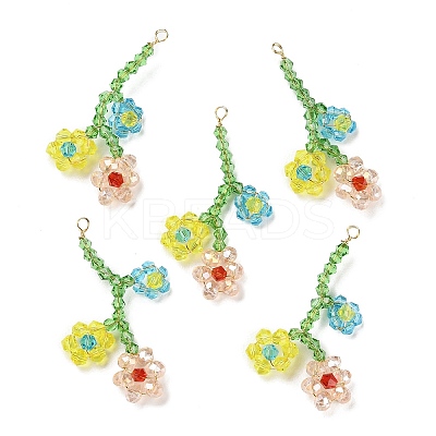 Glass Beaded Pendants GLAA-C028-05B-1