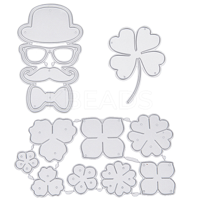 3Pcs 3 Styles Saint Patrick's Day Carbon Steel Cutting Dies Stencils DIY-GF0008-47-1