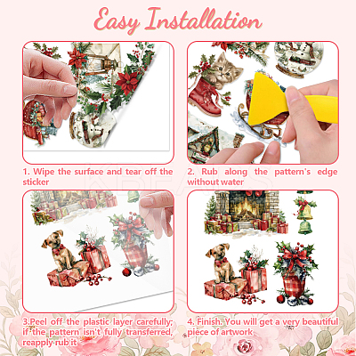 3 Sheets 3 Styles PVC Waterproof Decorative Stickers DIY-WH0404-182-1