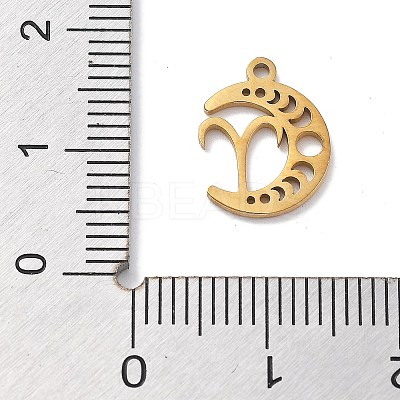 Real 18K Gold Plated 304 Stainless Steel Pendants STAS-R003-02G-06-1