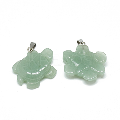 Natural Green Aventurine Pendants G-T091-05-1