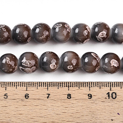 Baking Paint Glass Beads Strands DGLA-N008-10mm-09-1