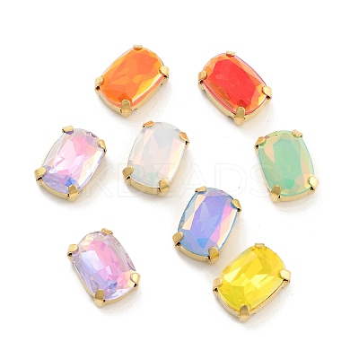 Rectangle Opal Sew On Rhinestones RGLA-G024-03A-G-1