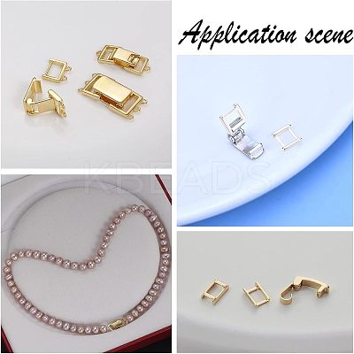 80Pcs 4 Styles Eco-Friendly Brass Watch Band Clasps KK-FH0004-02-1