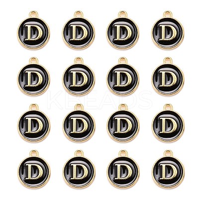 Golden Plated Alloy Charms LS-X-ENAM-S118-02D-1