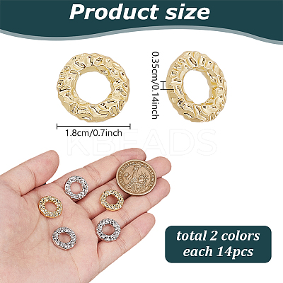 28Pcs 2 Colors Eco-friendly Rack Plating Alloy Linking Rings FIND-GL0001-66-1