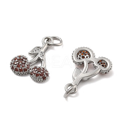 Brass Micro Pave Cubic Zirconia Pendants KK-U060-25P-1