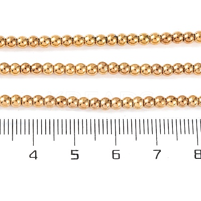 Electroplated Synthetic Non-magnetic Hematite Beads Strands G-H027-C01-02-1