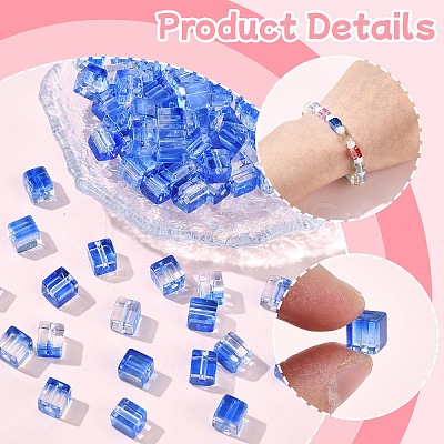 100Pcs Baking Paint Transparent Glass Beads DGLA-YW0001-35D-1