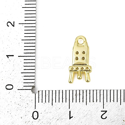 Brass Micro Pave Clear Cubic Zirconia Pendants LS-KK-L238-15G-1