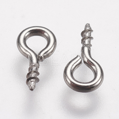 Tarnish Resistant 304 Stainless Steel Screw Eye Pin Peg Bails LS-STAS-I097-077D-1