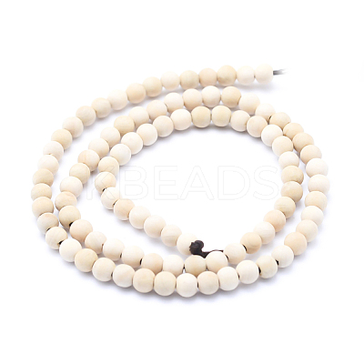 Natural Wood Beads Strands X-WOOD-P011-07-6mm-1