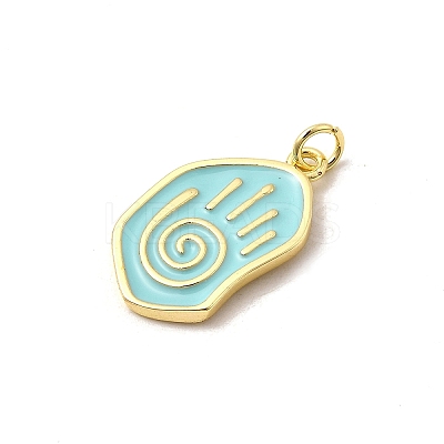 Brass Enamel Pendants KK-I378-08G-1