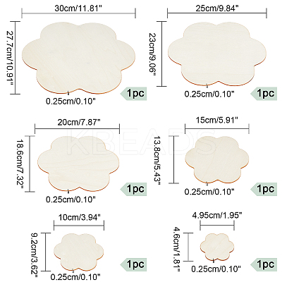 Wooden Blank Plates Set DIY-WH0016-66-1