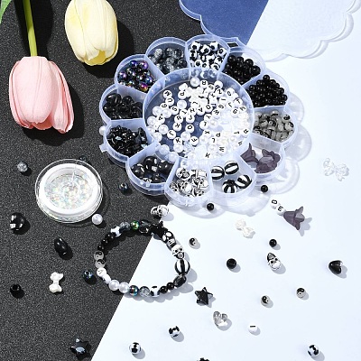 DIY Acrylic & ABS Plastic Imitation Pearl Beads Bracelets Making Kits DIY-FS0006-50-1