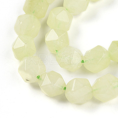 Dyed Natural White Jade Beads Strands G-T139-8mm-46K-1