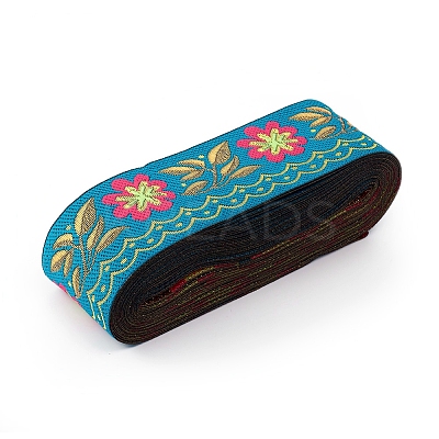 Embroidery Polyester Ribbons LS-SRIB-WH0006-85F-1