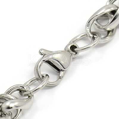 Tarnish Resistant Trendy 304 Stainless Steel Wheat Chain Bracelets LS-STAS-A028-B003P-1