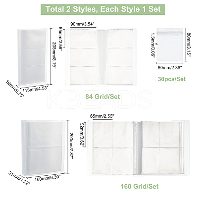 2 Sets 2 Style PVC Transparent Storage Bag AJEW-PH0003-02-1