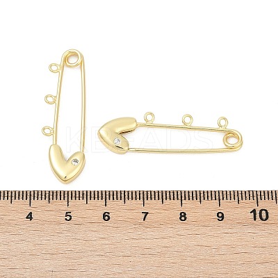 Brass Pave Cubic Zirconia Multi-Strand Links KK-U062-52G-1