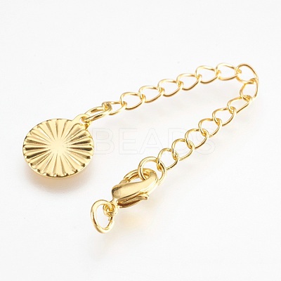 Eco-Friendly Brass Chain Extender KK-I633-03G-NR-1