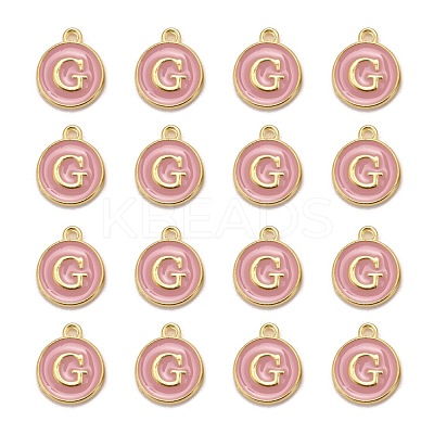 Golden Plated Alloy Enamel Charms ENAM-S118-07G-1