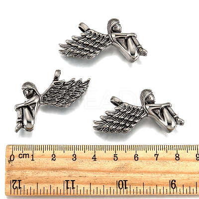 304 Stainless Steel Angel Pendants LS-STAS-M202-02AS-1