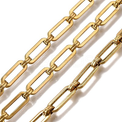 Ion Plating(IP) 304 Stainless Steel Rectangle Link Chains CHS-S012-26G-B-1