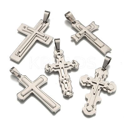 Non-Tarnish 201 Stainless Steel Big Pendants STAS-I002-M06-1-1