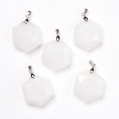 Natural Quartz Crystal Pendants G-C241-02F-1