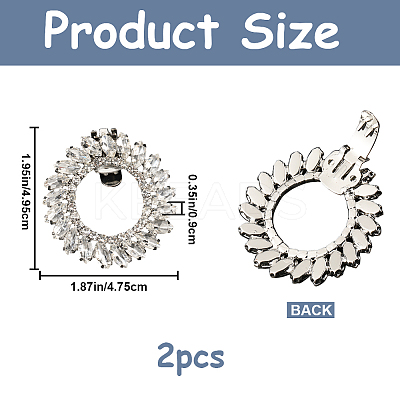 2Pcs Brass Shoe Buckle Clips FIND-GF0006-05-1