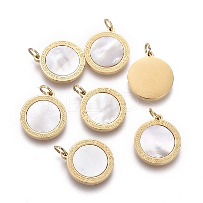 Natural Shell Pendants X-STAS-H100-04G-1