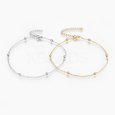 304 Stainless Steel Anklets AJEW-H013-01-1