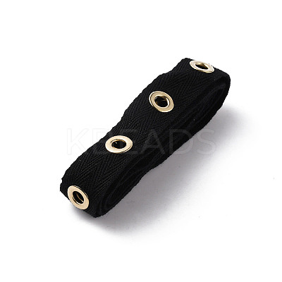 Polyester Grommet Eyelet Twill Tape Trim OCOR-WH0080-85-1