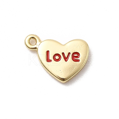 Brass Enamel Pendants KK-P338-40G-02-1