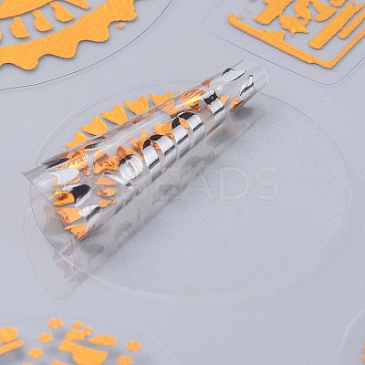 Waterproof Self Adhesive Hot Stamping Stickers Sets DIY-L030-07E-1
