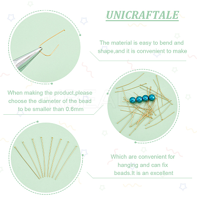 200Pcs 304 Stainless Steel Flat Head Pins STAS-UN0058-92D-G-1