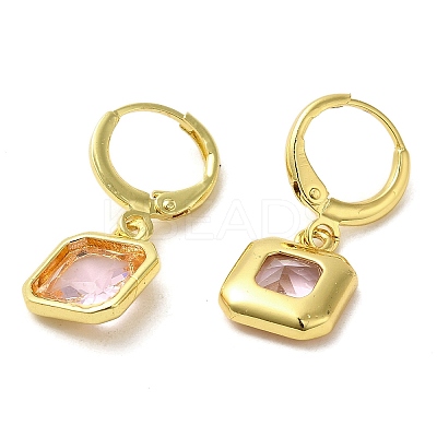 Real 18K Gold Plated Brass Dangle Leverback Earrings EJEW-L268-005G-01-1