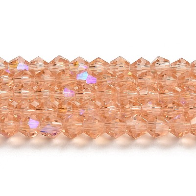 Transparent Electroplate Glass Beads Strands LS-EGLA-A039-T4mm-L15-1