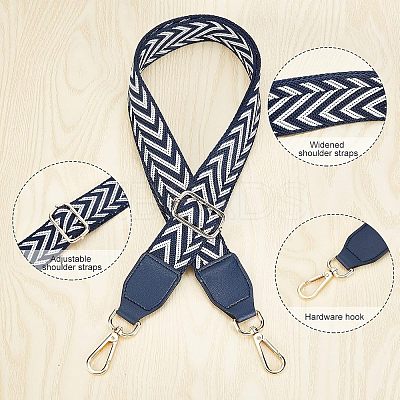 Stripe Pattern Adjustable Cotton Bag Strap AJEW-WH0254-63B-1