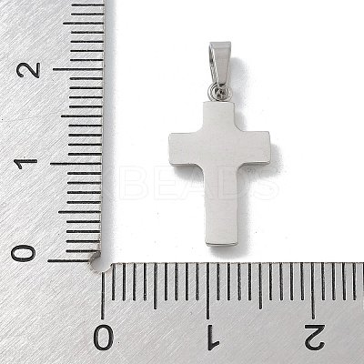 304 Stainless Steel Micro Pave Cubic Zirconia Pendants STAS-Z107-08P-12-1