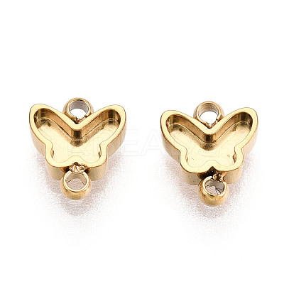304 Stainless Steel Connector Cabochon Settings STAS-N115-28G-1