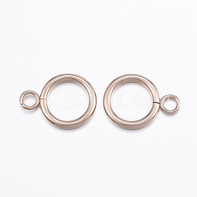 Ion Plating(IP) 304 Stainless Steel Ring Toggle Clasps STAS-E127-04RG-1