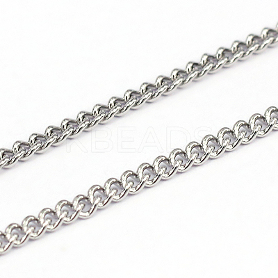 Tarnish Resistant 304 Stainless Steel Curb Chains CHS-O005-21B-1