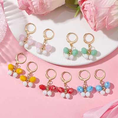 7 Pairs 7 Colors Alloy Dangle Leverback Earrings EJEW-JE05716-1