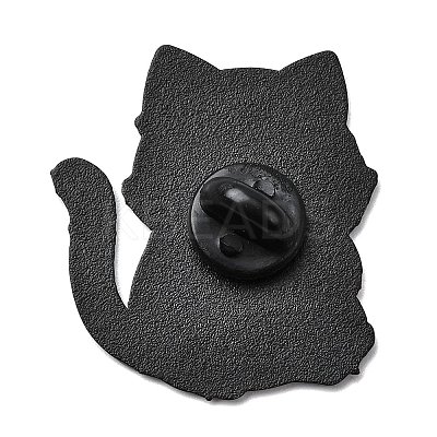 Cat with Bird Enamel Pins JEWB-I055-05EB-01-1