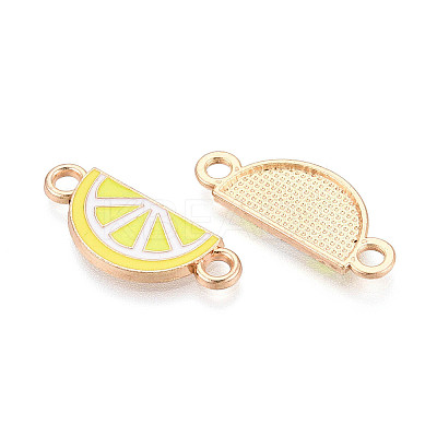 Alloy Enamel Fruit Connector Charms PALLOY-N181-09KCG-1