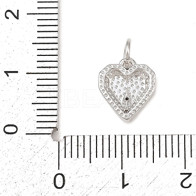 Brass Micro Pave Clear Cubic Zirconia Pendants KK-G544-05P-01-1